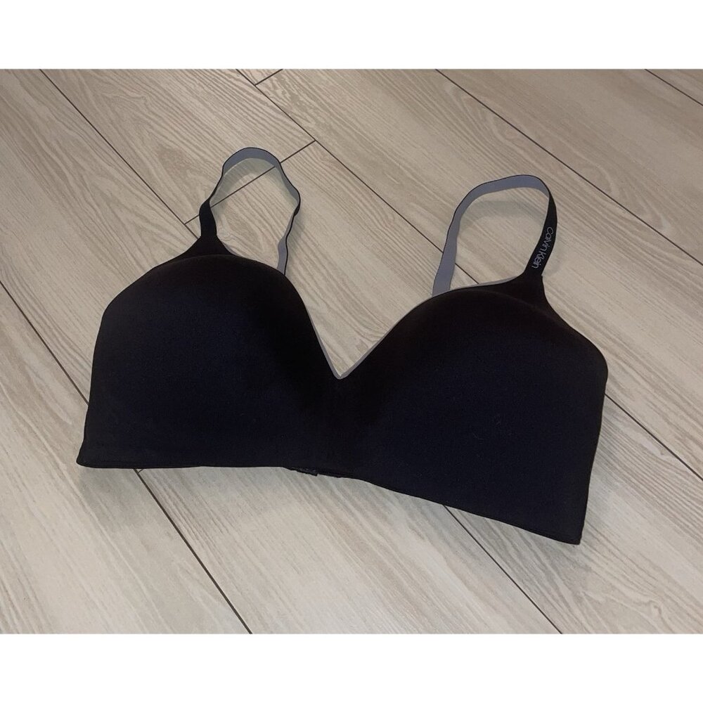 Calvin Klein QP2931S Lightly Lined Wire Free T-Shirt Bra Womens L Large Black